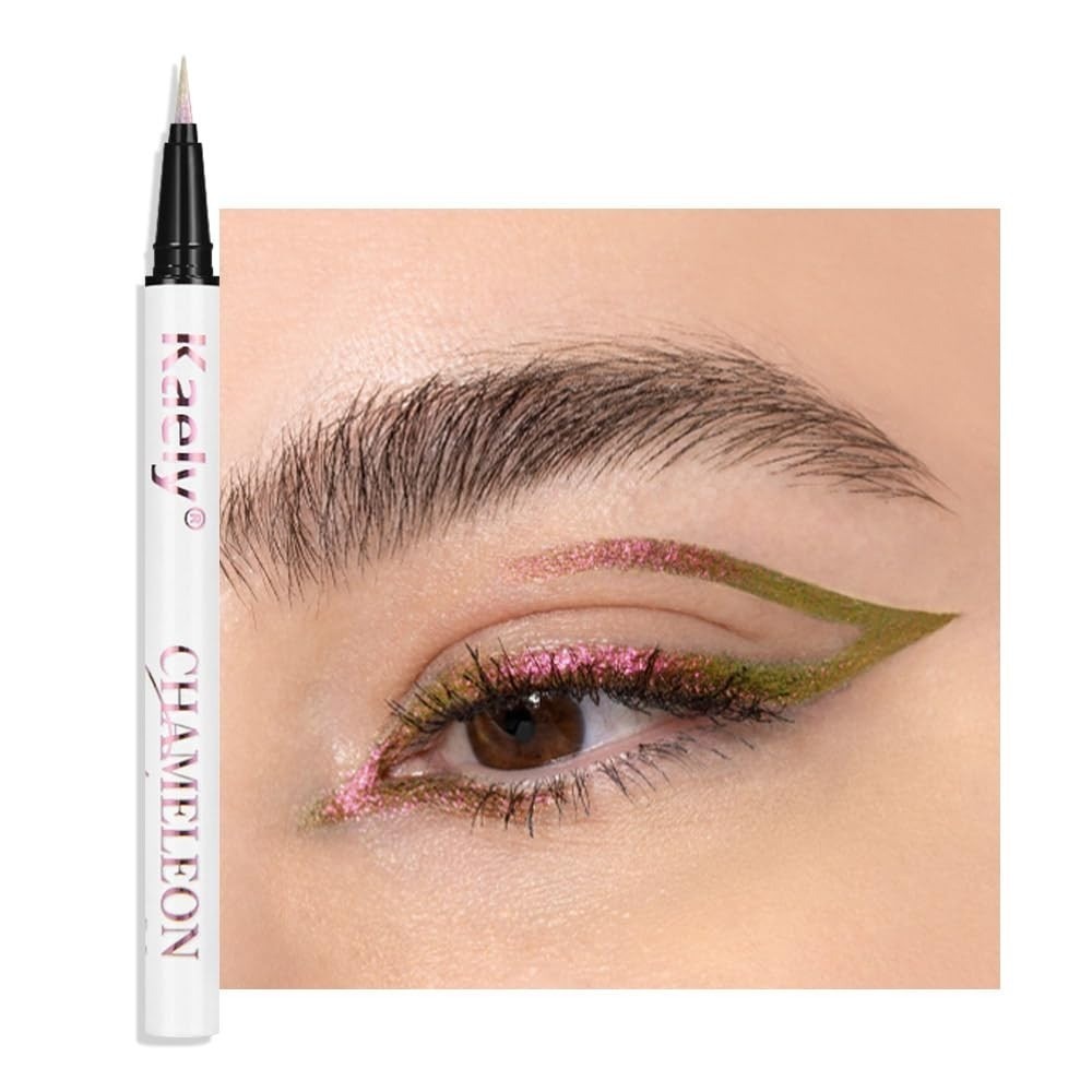Kaely Chameleon Multichrome Liquid Eyeliner Glitter Metallic Chrome Blue 03